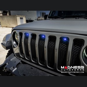 Jeep Gladiator Pre-Runner Style LED Grill Light Kit - Blue